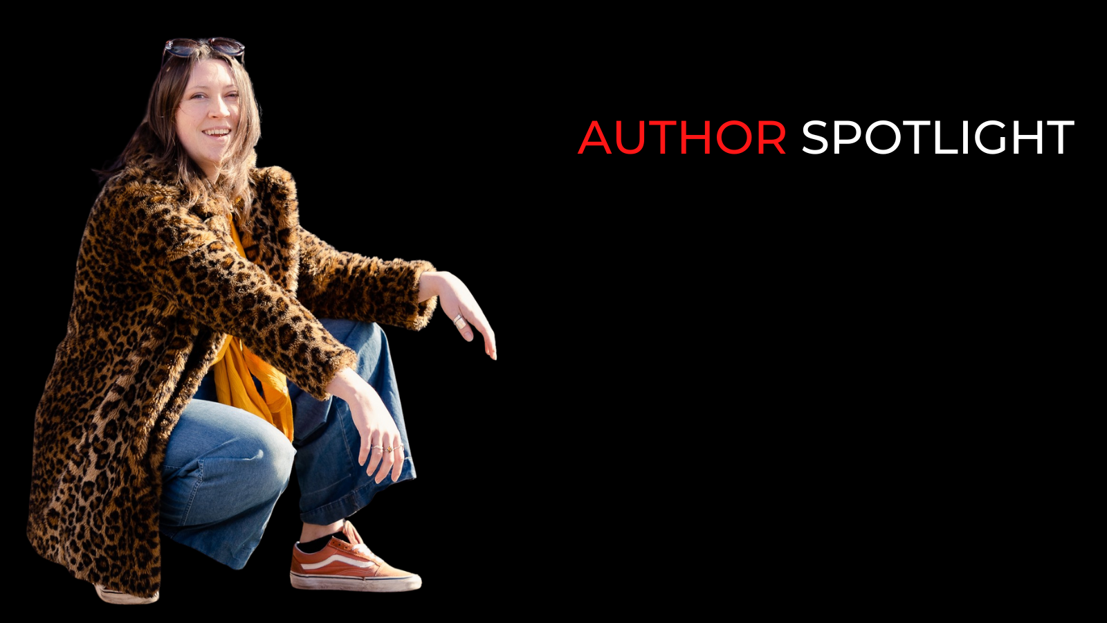 Natalie Jayne Clarke interviewed by Lucy Sussex. Picture of Natalie Jayne in a fake leopard print coat.