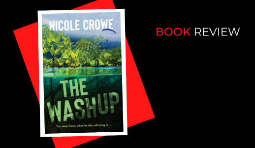 The Wash Up cover art on a black and red background