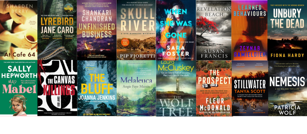 Composition of 16 book covers